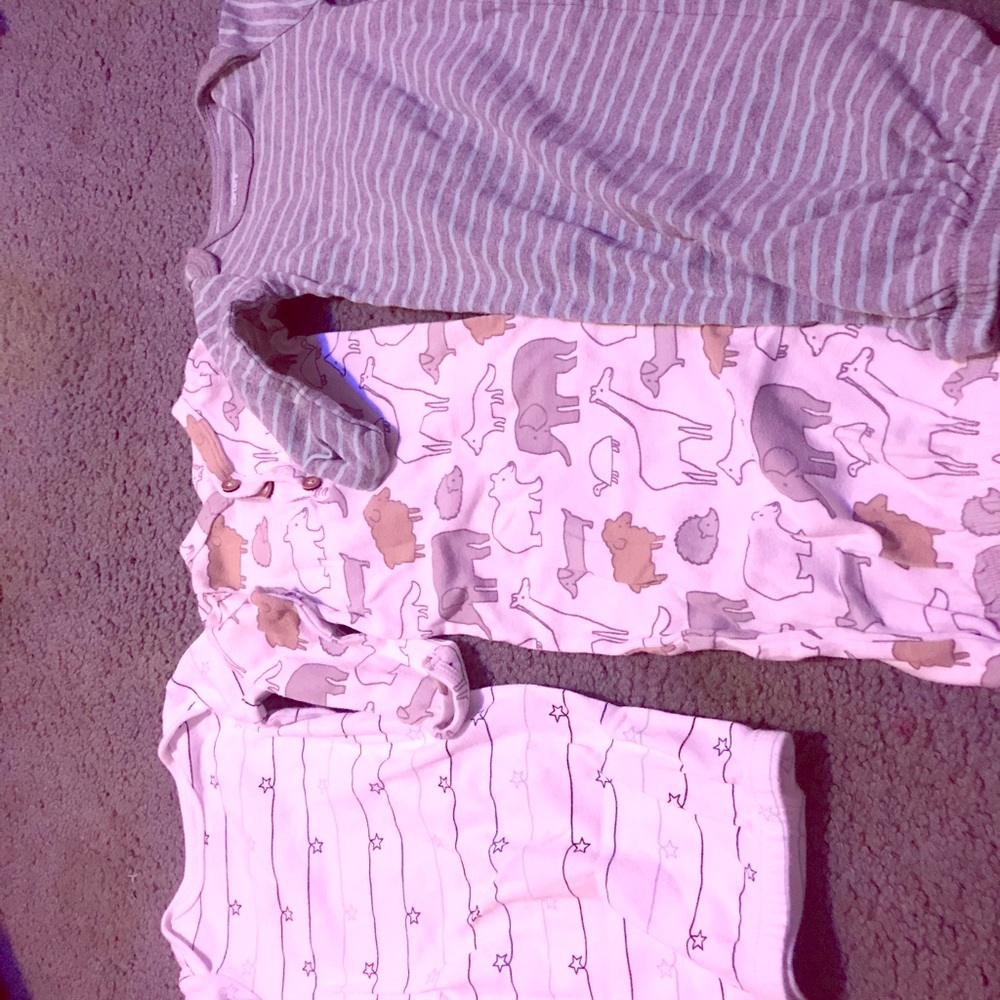 Set of 3 baby sleep gowns